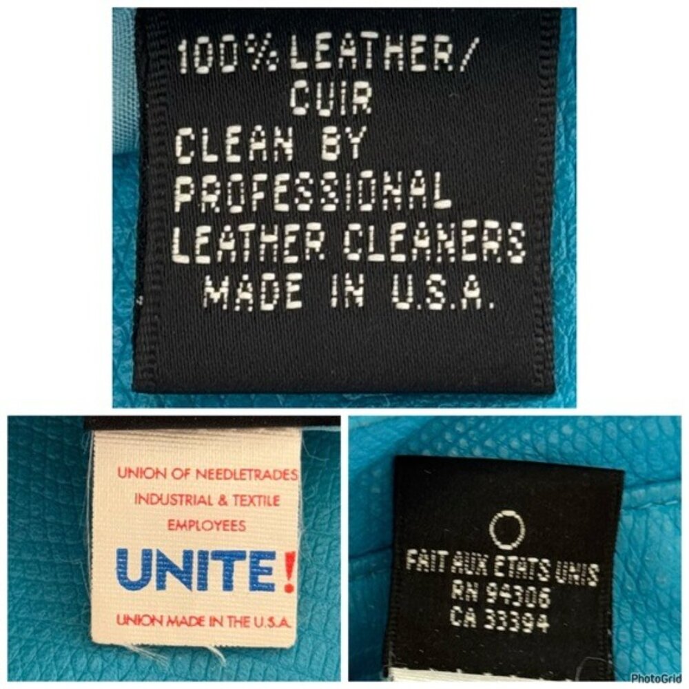 Ralph Laurent Black labell Vibrant Blue 100% Leather bootcut Pants 4 - Picture 11 of 15
